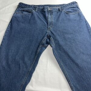 Duluth‎ Trading Co Jeans Mens Size 42x30 Blue Denim Relaxed Fit Straight Leg B39